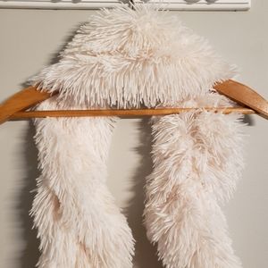 Cream Fluffy Scarf